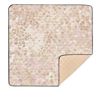 Construction Vehicles Dump Truck Grader Rose Gold Foil Leopard Print Their Forms Merging and Distorting in an Abstract Manner Soft Foam Baby Activity Play Mat for Floor 1-Piecing Activity