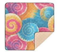 Construction Vehicles Dump Truck Grader Rosybrown Tie-dye Background Vibrant Colors and Swirling Patterns Tie-dye Large Stylish Baby Playmat for Floor Water Resistant Tummy Time Activity Mat