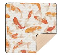 Construction Vehicles Dump Truck Grader Seamless Pattern Oil Painting Large Anti Slip Kids Play Mat Indoor Outdoor Portable Belly Mat for Infant Toddlers