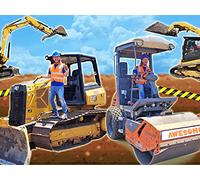Construction Vehicles for Kids | Excavator, Bulldozer, Skid Steer and Dump Truck