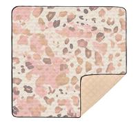 Construction Vehicles Tipper Grader Rose Gold Foil Leopard Print Their Molds Joining And Distorting Abstract Large Stylish Kids Play Mat Indoor Outdoor