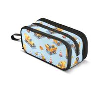 Construction Vehicles Trucks Pencil Case Boys Girls Pen Bag Pouch School