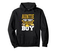 Construction Worker Bday Party Auntie Of The Birthday Boy Pullover Hoodie