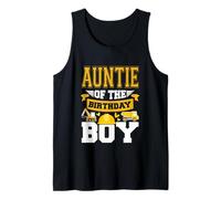Construction Worker Bday Party Auntie of The Birthday Boy Tank Top