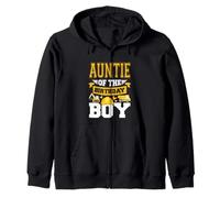Construction Worker Bday Party Auntie Of The Birthday Boy Zip Hoodie
