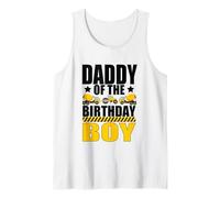 Construction Worker Birthday Party Daddy of The Birthday Boy Tank Top