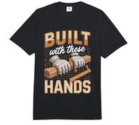 Construction Worker Built with These Hands Craft Comfort Colors Adult Heavyweight T-Shirt