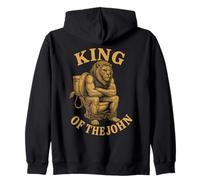Construction Worker King Of The John Fun Zip Hoodie