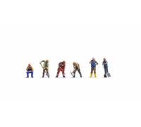 Construction Workers (6) Figure Set Z gauge Noch 44501