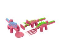 Constructive Eating - Toddler Dinosaur Utensils Made in USA - Silverware for Toddlers - Utensils for Kids - Constructive Eating Utensil Set