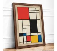 Constructivist Blocks Geometric Framed Wall Art Print A4 (29.7×21cm)