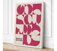 Constructivist Circles Canvas Wall Art Print 36x24 Inch