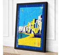 Constructivist City Geometric Canvas Wall Art Print 30x20 Inch (76 x 51 cm)