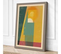 Constructivist Forms Canvas Wall Art Print 18x12 Inch