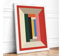 Constructivist Forms Geometric Framed Wall Art Print A1 (84.1×59.4cm) White, Wall Decor for Living Room, Bedroom, Office & Home, Ready to Hang, Art Gift
