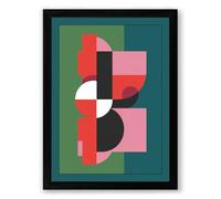 Constructivist Forms Geometric Framed Wall Art Print A3 (42×29.7cm) Black, Wall Decor for Living Room, Bedroom, Office & Home, Ready to Hang, Art Gift
