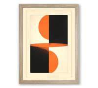 Constructivist Forms Geometric Framed Wall Art Print A3 (42×29.7cm) Oak, Wall Decor for Living Room, Bedroom, Office & Home, Ready to Hang, Art Gift