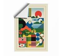 Constructivist Forms Geometric Unframed Wall Art Print A4 (29.7×21cm), Wall Decor for Living Room, Bedroom, Office & Home, Art Gift