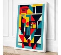 Constructivist Geometry Canvas Wall Art Print 30x20 Inch (76 x 51 cm)