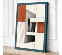 Constructivist Geometry Canvas Wall Art Print 36x24 Inch