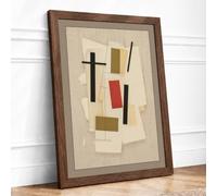 Constructivist Geometry Geometric Framed Wall Art Print A4 (29.7×21cm)