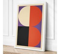 Constructivist Grid Geometric Canvas Wall Art Print 24x16 Inch
