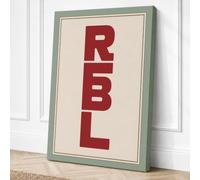 Constructivist Letters Canvas Wall Art Print 36x24 Inch