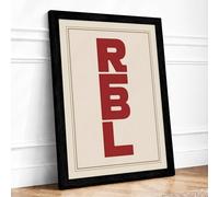 Constructivist Letters Typography Framed Wall Art Print A1 (84.1×59.4cm) Black, Wall Decor for Living Room, Bedroom, Office & Home, Ready to Hang, Art Gift
