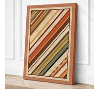 Constructivist Stripes Canvas Wall Art Print 18x12 Inch