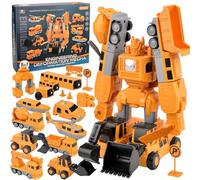 Constructo Modular Transforming Toy Set, 35pcs Magnetic Robots