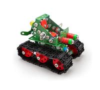 Constructor Tanky - Metal Construction Set - 219 Pieces - Track Vehicle to Assemble - STEM Set from 8 Years