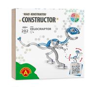 Constructor Velociraptor - Metal Building Game - 202 Pieces - Joint Dinosaur to Assemble - STEM Box from 8 Years