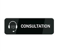 Consultation Sign, Self Adhesive Sign For Door Or Wall 8 X 3 Inch Quick And Easy Installation Premium Acrylic Design For Your Home Office/Business