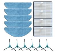 Consumables Kit For MEDION X41 SW X41 SW+ X42 SW+ Robot Vacuum 6 Side Brushes 5 Mop Cloths Filter Paper Easy Installation Efficient Cleaning Healthy