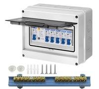 Consumer Unit Circuit Breaker, Garage Consumer Unit, IP65 Waterproof Consumer Unit, Plastic Leakage Circuit Breaker with Fuse Box for Garage, Caravan, Workshops (5 Way)