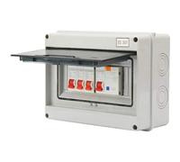 Consumer Unit Circuit Breaker, Miniature Circuit B 3 Way Garage Shed Camper Van Caravan Consumer Unit Fuse Box With RCD And X MCB Home Industry Plastic White