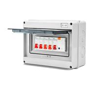 Consumer Unit Circuit Breaker, Miniature Circuit B 4 Way Garage Shed Camper Van Caravan Consumer Unit Fuse Box With RCD And X MCB Distribution Panel Electrical Parts(2x10A 20A 32A)