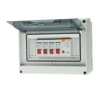 Consumer Unit Circuit Breaker, Miniature Circuit B Durable Plastic Three Way Circuit Breaker Panel With RCD And Miniature Breakers For Garages Workshops