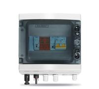 Consumer Unit,Garage Consumer Unit Solar Photovoltaic PV Combiner Box With Lightning Protection 1 Input Out DC 600V Fuse MCB SPD Waterproof(20A DC MCB)