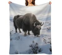 Consuming Cattle Flannel Fleece Throw Blanket Soft Cozy Throws for Couch Sofa Bed Farmhouse Blanket Comfort Decorative Travel Blankets Lightweight All Season 40"x50"