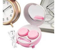 Contact Cleaner with Mirror - Personal Care Bathroom Case, Solution with Contact Box for Sclerals, Colourful Soft RGP, Women Daily in the Office at Home and