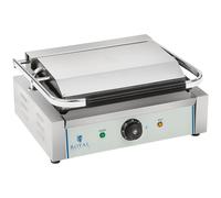 Contact Grill Ribbed Griddles 2200 W - Contact Grills by Royal Catering Silver