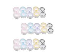 Contact Lens Case 15Pcs Dual Storage Plastic Box 6x2.8x1.5cm | Left-right Separation, Spill-Free Storage, Daily Carry and Travelling Use, for Solution, Wearers, Office Workers