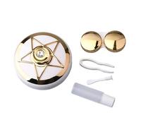 Contact Lens Case Five Pointed Star Care Box with Mirror and Removal Tool Portable Storage(Gold)