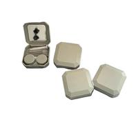 Contact Lens Cases,Contact Lenses Case Box 3PCS Candy Color Contact Lenses Box Solid Portable Lens Case Suction Stick Set for Travel Kit Holder(Light Green)