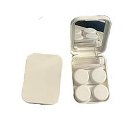 Contact Lens Cases,Contact Lenses Case Box 3pcs Lens Container Women DIY Contacts Case Men Color Contact Lenses Storage Box Portable Travel Set(White)