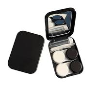 Contact Lens Cases,Contact Lenses Case Box 3pcs Lens Container Women DIY Contacts Case Men Color Contact Lenses Storage Box Portable Travel Set(Black)