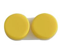 Contact Lens Cases,Contact Lenses Case Box 50Pcs Women's Contact Lens L+R Cases Storage Holder Case Soaking Container Travel Accessaries Lenses Box(Yelllow)