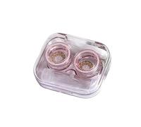 Contact Lens Cases,Contact Lenses Case Box 5pcs Plastic Contact Lens Cases Simple Oval Transparen Portable Eye Contacts Lenses Holder Box Case with Tweezers Remover Tools(B)