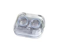 Contact Lens Cases,Contact Lenses Case Box 5pcs Plastic Contact Lens Cases Simple Oval Transparen Portable Eye Contacts Lenses Holder Box Case with Tweezers Remover Tools(C)